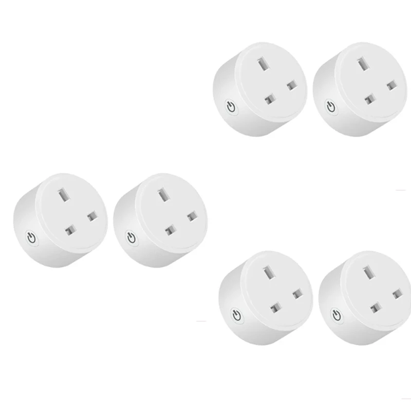 4 Pcs Tuya Zigbee Smart Socket 16A Home Powers Monitor Powers Outlet Smart Life Voice Control Alexa Timing DIY UK Plug Durable