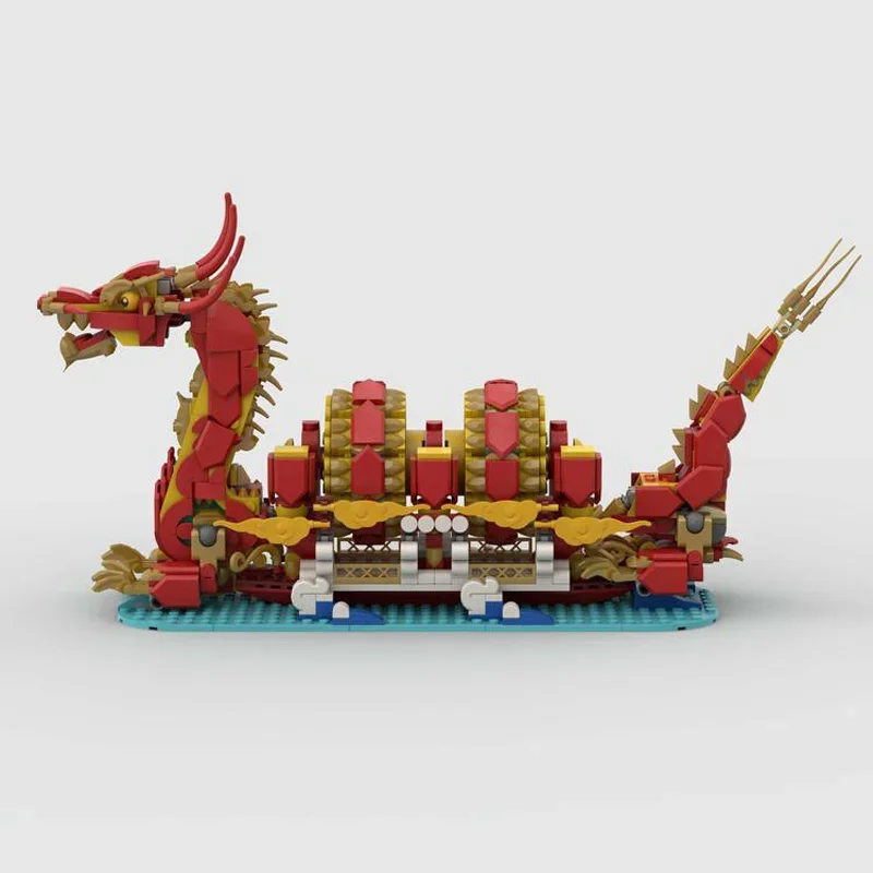 1201PCS MOC 2024 Auspicious Chinese dragon 80112 ModelBuilding Blocks Advanced Building Set For AdultsBricks Toys Gifts