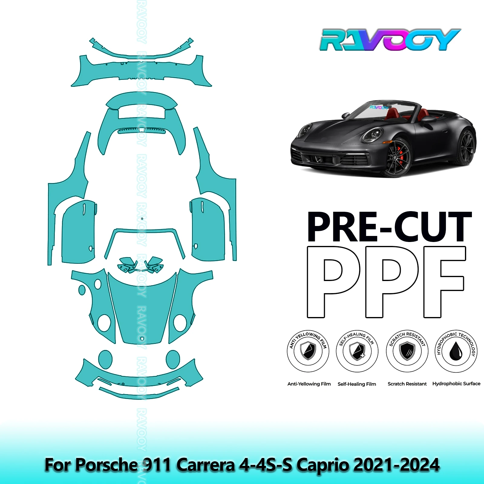 

Car Precut Paint Protection Film Full Vehicle Anti-scratch Exterior TPU PPF For Volvo XC60 Ultimate B6 dark 2021-2025