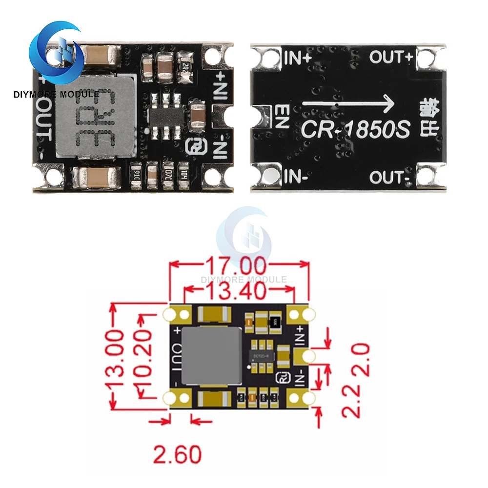 DC-DC Step-Down Power Module Input 6.5-16V to 3.3V/5V Regulator Module Foot 4A Peak 6A