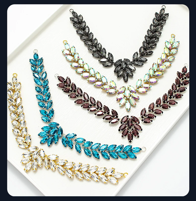5 Stück Strass-Dekoration Kristalldiamant Kleidungszubehör DIY Handwerk Abendkleid Strass Nähzubehör Dekoration – Detail 1