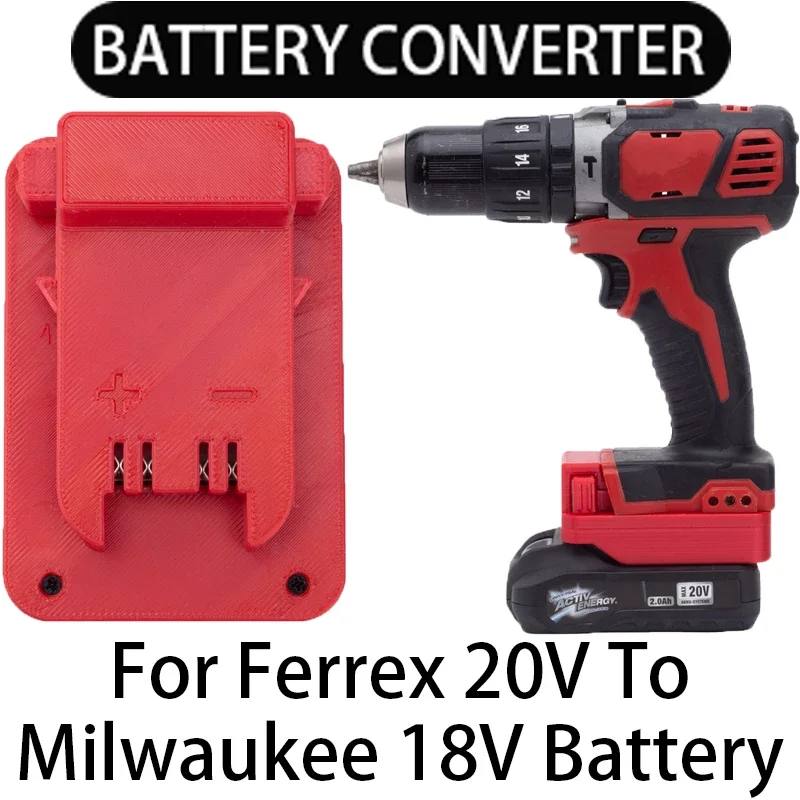 

Battery Adapter/Converter for Milwaukee 18V Li-Ion Tools to Ferrex 20V Li-Ion Battery Adapter Adapter Power Tool Accessory