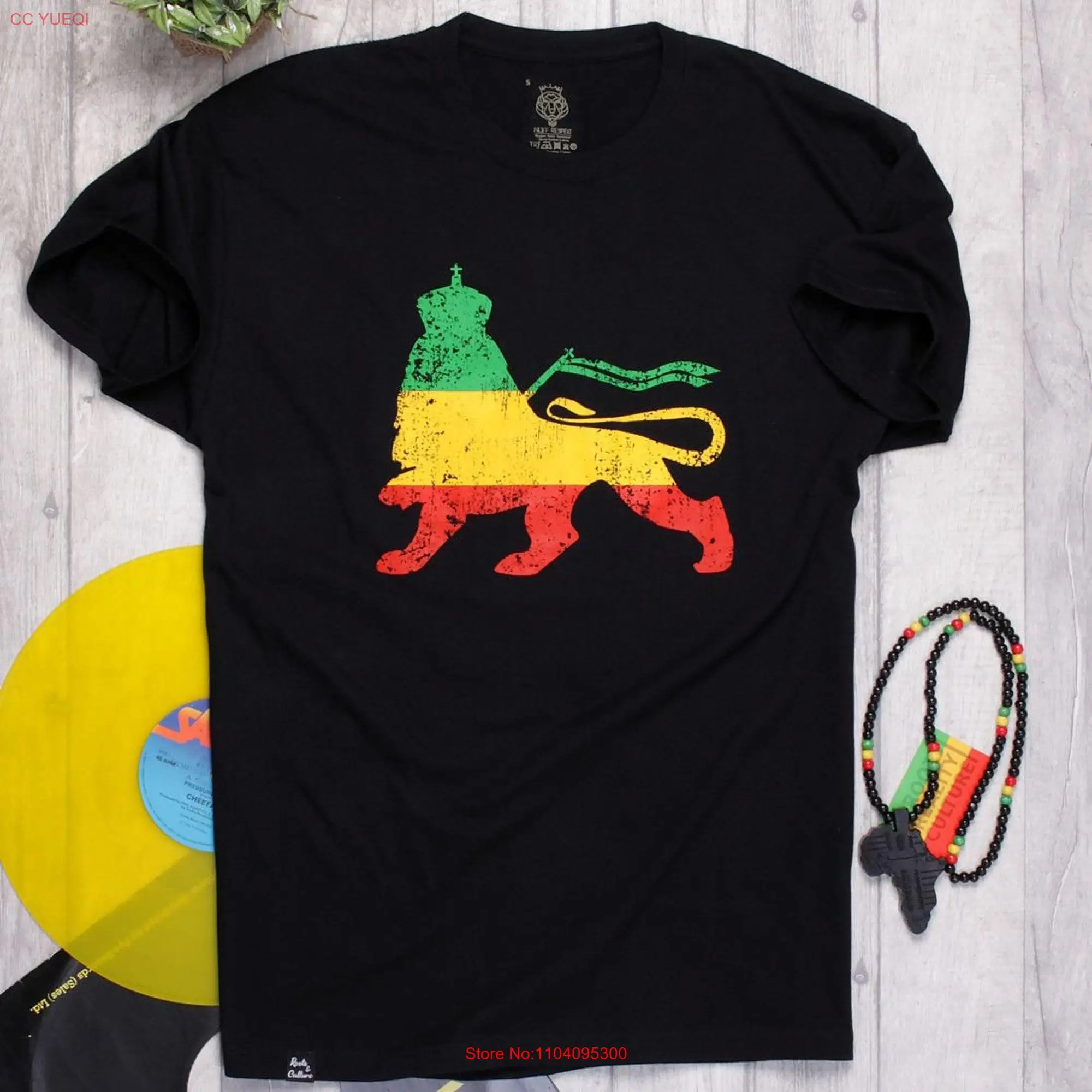 Lion of Judah Rasta Reggae t shirt sound system jah one love unisex tee long or short sleeves