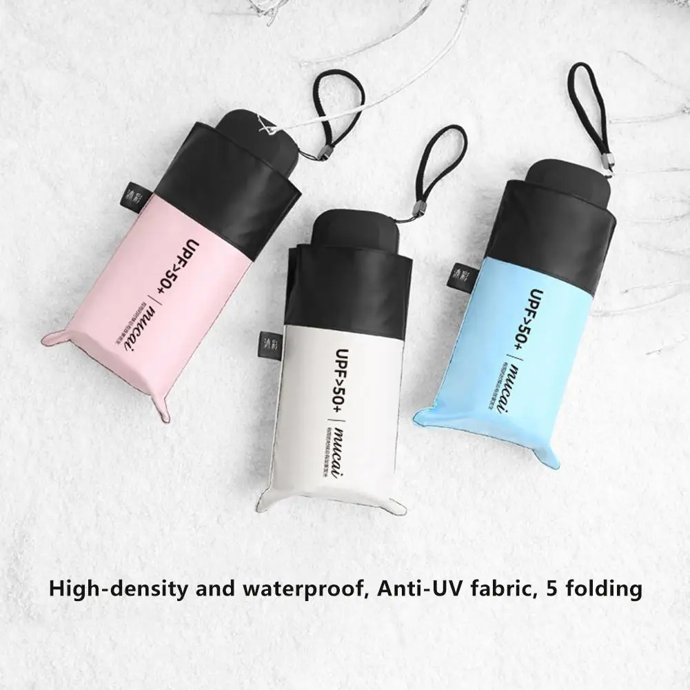 Mini Pocket Small Umbrella Anti UV Paraguas Sun Umbrella Rain Windproof Light Folding Portable Umbrellas For Boy Girl Women man - view 2