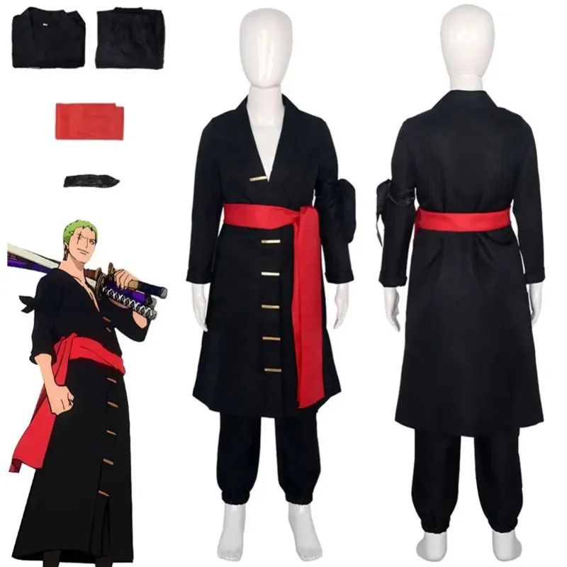 

Anime Halloween Costume Roronoa Zoro Cosplay Fancy Costume Disguise for Kids Children Clothes Roleplay Outfit Halloween Carnival