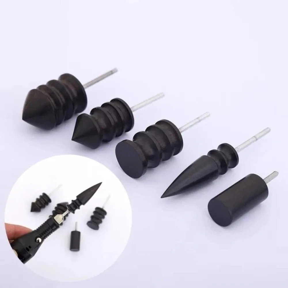 

Black Leather Edge Polishing Slicker Sandalwood Smooth Leather Burnisher Handmade Anti-slip Electric Polishing Slicker Craft