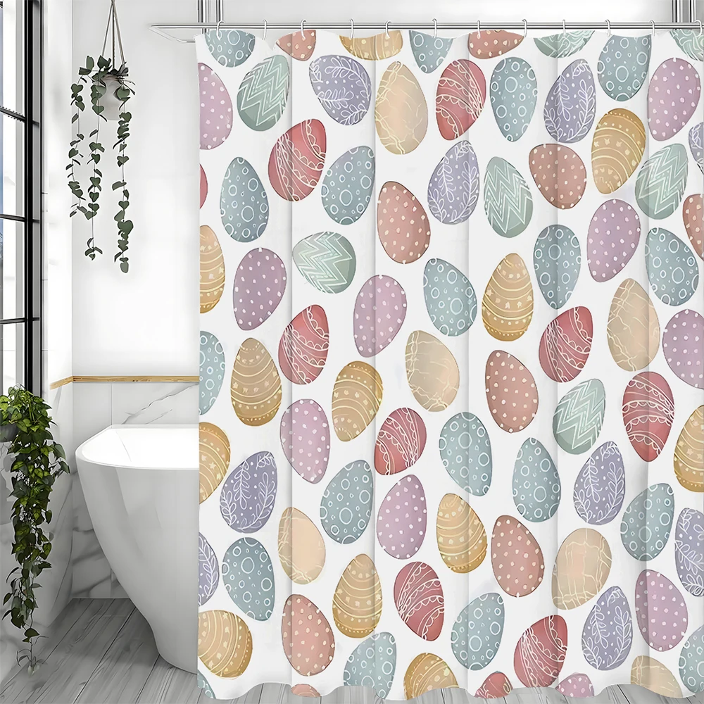 Easter Egg Shower Curtain, Easter Eggs, Spring Decorations, Happy Easter, Bathroom Decorative Shower Curtain, Waterproof Showe