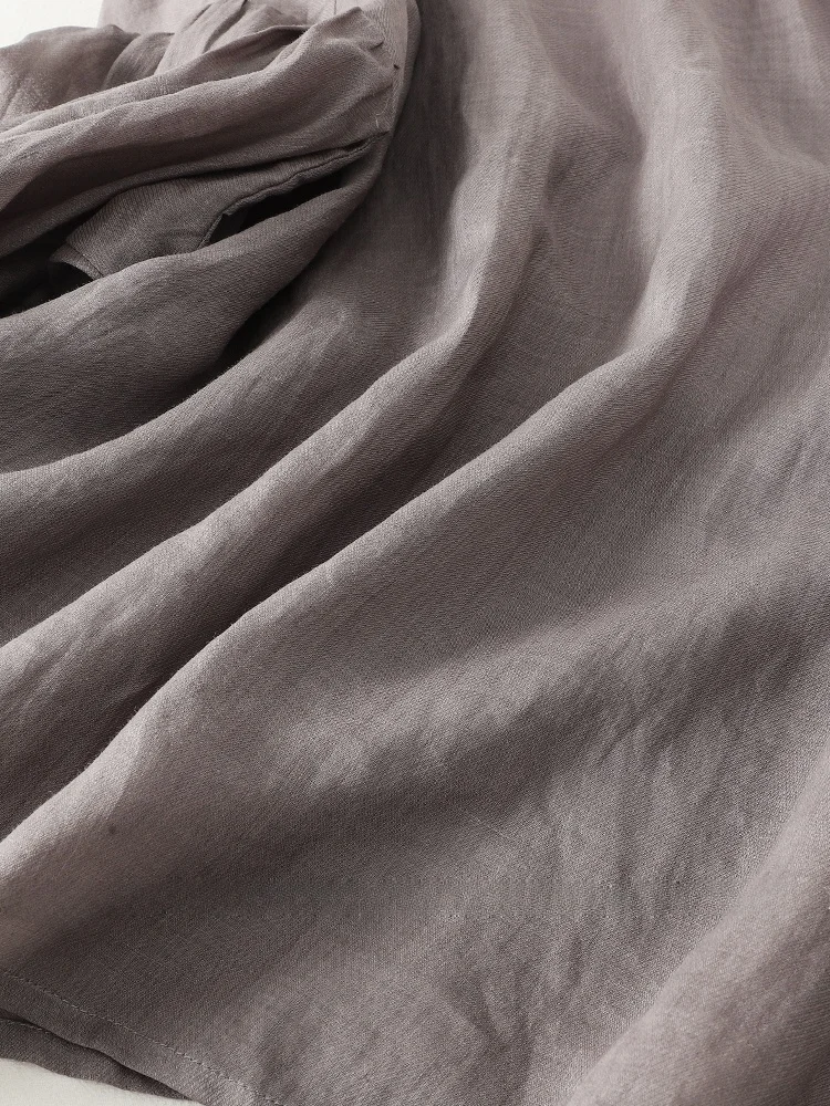 ay Linen Lantern Sve irt Women Summer Loose Lazy Slimming Casual Thin Cotton Linen Sun Protection Coat Top