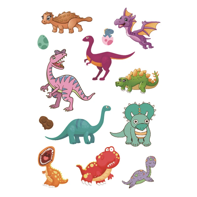 1 Blatt 3D Dinosaurier temporäre Tattoos für Jungen Mädchen Kinder gefälschte T-Rex Tattoo Aufkleber kleine Dino Party Favor Supplies Tattoos