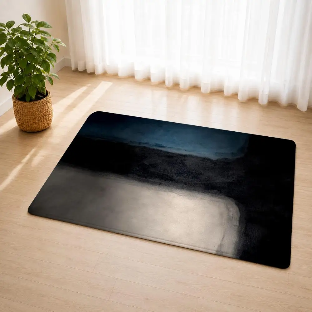 M-Mark Rothko Doodle Art Floor Mat Flannel Rug Soft Non Slip Door Mat For Bathroom Bedroom Kitchen Living Room Home Decor
