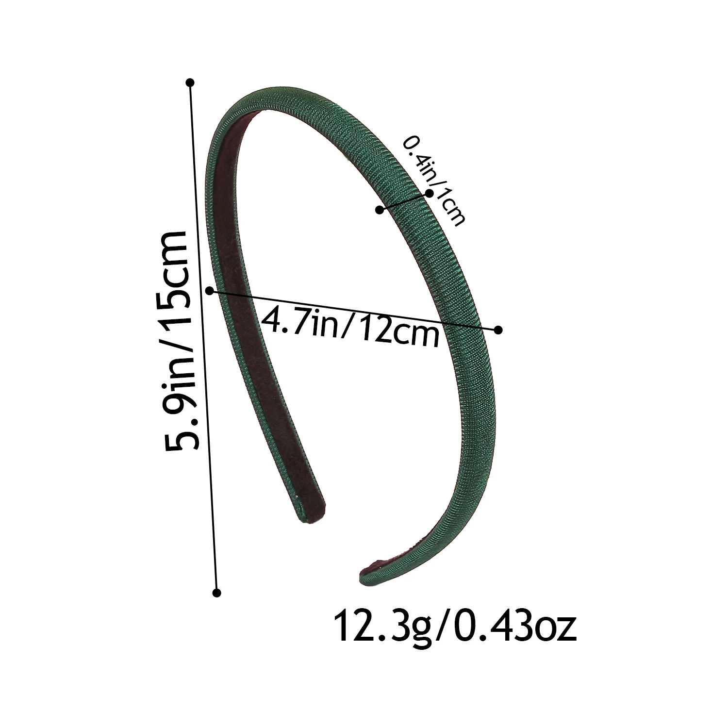 1/5pcs Plain 1cm Thin Headband for Girls Fabric Covered Resin Hairbands Plastic Hairhoop Kids Children Hair Accessories