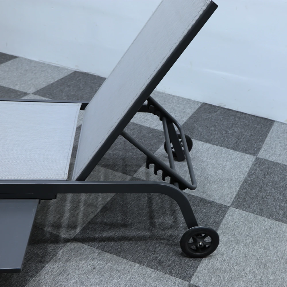 Gartenmöbel Chaiselongue Stühle Set Hotel Strand Daybed Poolstuhl mit Beistelltisch im Freien