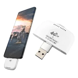 Szybki 4G LTE Modem WiFi z adapterem USB bezprzewodowy Router 4G mobilny Router typu C dla RV wakacje Camping na odludziu