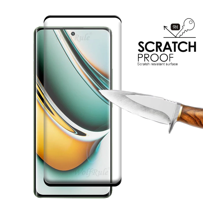 Protector de pantalla curvo para teléfono móvil, película de vidrio 4 en 1 para Realme 11 Pro Plus, OPPO Realme 11 Pro Plus, Realme 11 10 Pro Plus