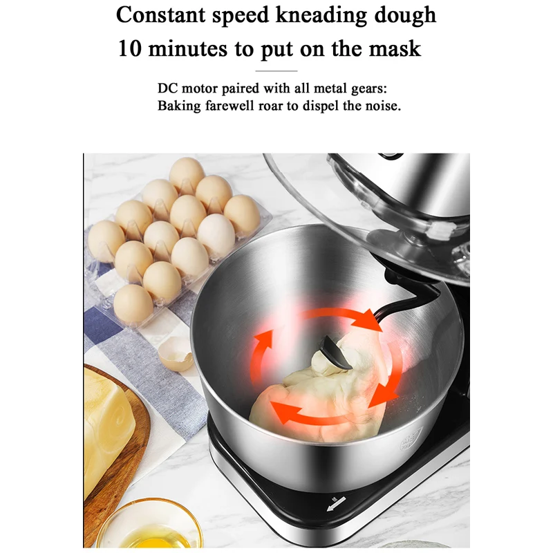 خلاط طعام كهربائي تجاري خلاط حامل 10/15/20/30Qt عجّان 3 سرعات 450/500/750/1100 واط خلاط من الفولاذ المقاوم للصدأ