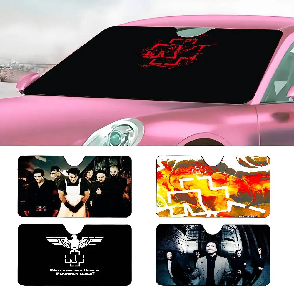 

Автомобильный солнцезащитный козырек Rock Band R-Rammsteines, зонтик от солнца на лобовое стекло автомобиля, защита от ультрафиолета и внутренний охладитель