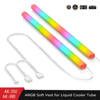 Tubo de luz de neón ARGB direccionable Flexible de 5V con funda para PC para juegos AIO 120 240 360 CPU enfriador de agua y líquido retroadaptación
