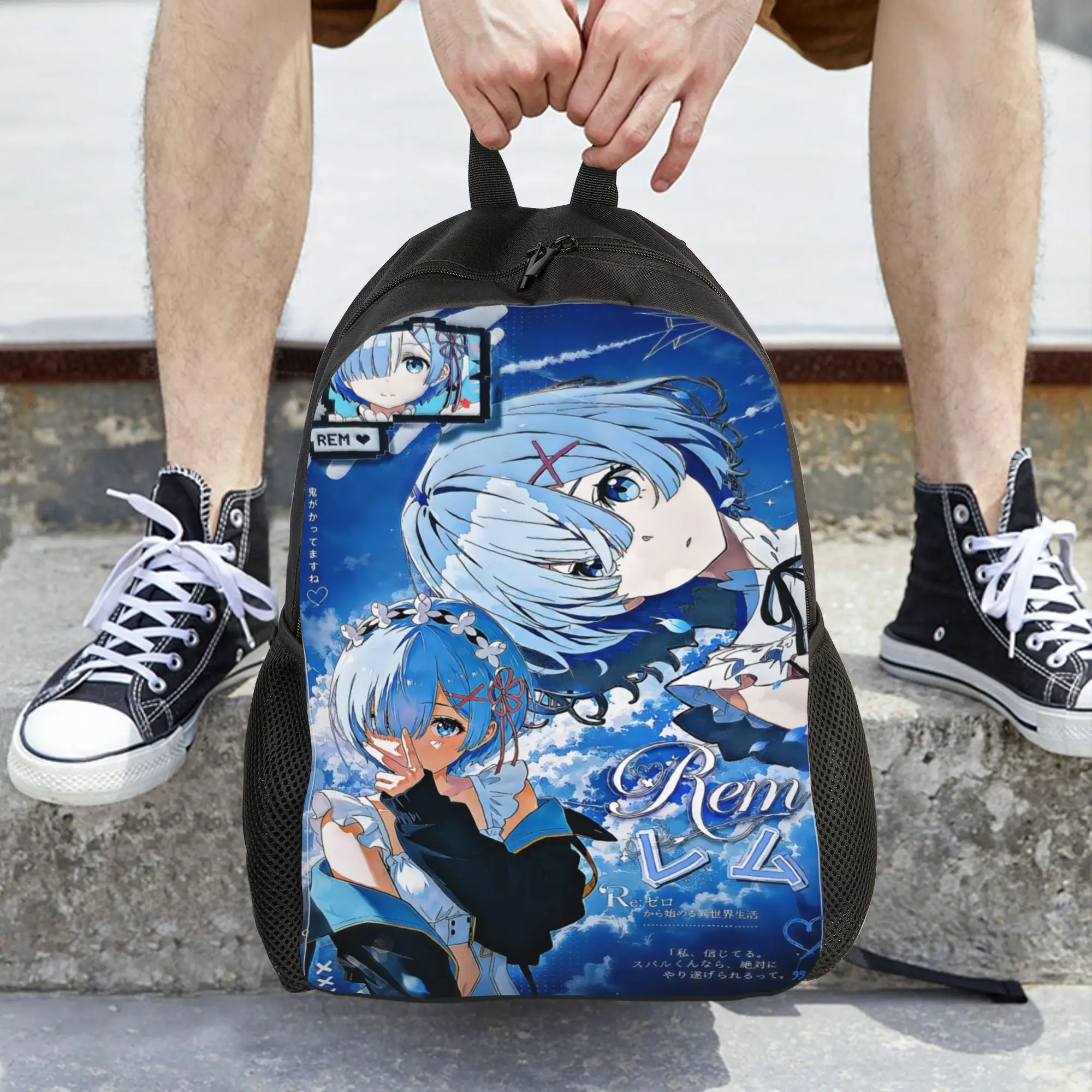 Fashion Re ZERO Anime Backpacks Its Bag  mochila Hiking Retro Washable Rucksack