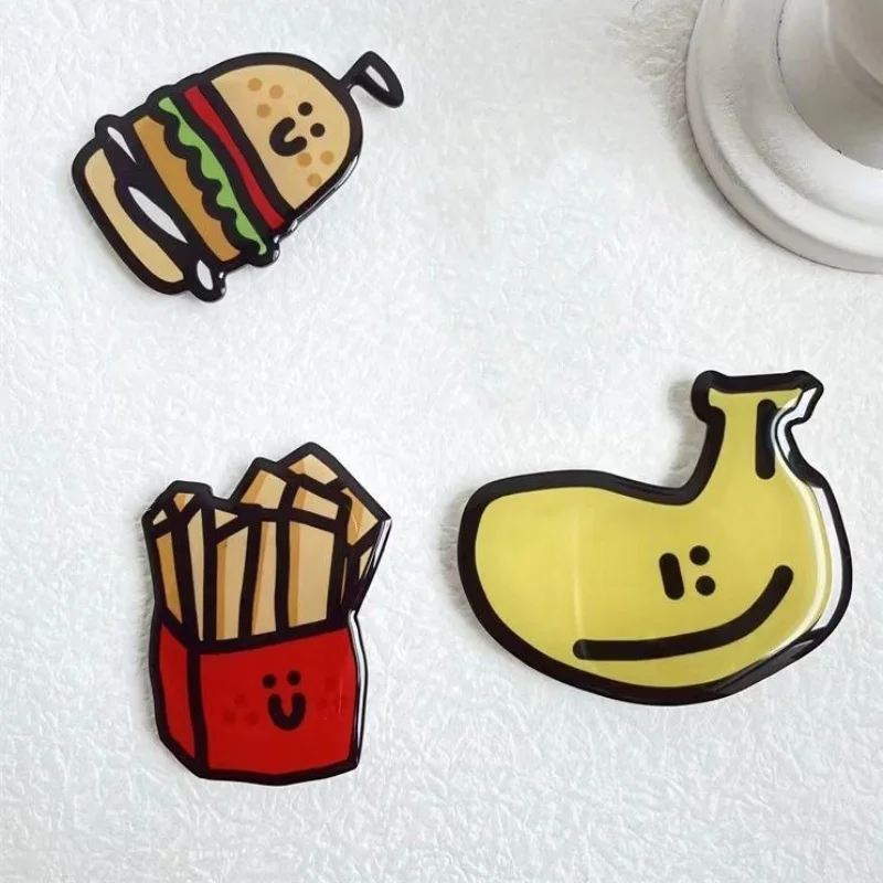 Divertente hamburger banana pieghevole supporto per impugnatura per telefono cellulare presa supporto tascabile per iPhone anello per dito Griptok supporto espandibile