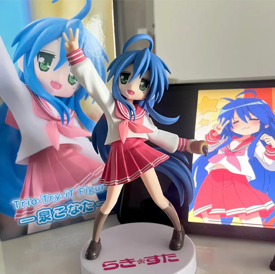 FuRyu Original Lucky Star Izumi Konata Trio-Try-iT Actionfigur PVC-Modell Anime Figurine Sammlerstück Spielzeug Geschenk