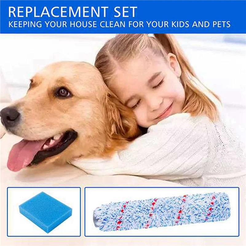 2 Set Rol Sikat Filter dan Suku Cadang Pengganti Busa Pra-filter untuk Tineco Ifloor HF10E-01 Penjualan Basah Kering Tanpa Kabel