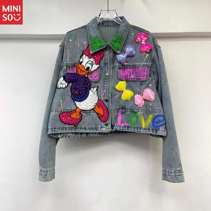 

Disney Denim Jacket Women 2025 | Embroidered & Studded | Korean Street Style