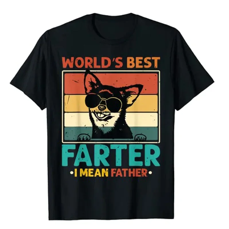 

Лучшая в мире футболка Farter I Mean Father Best Dad Ever Cool Dog Мужская футболка подарок на день отца симпатичная футболка с рисунком животных