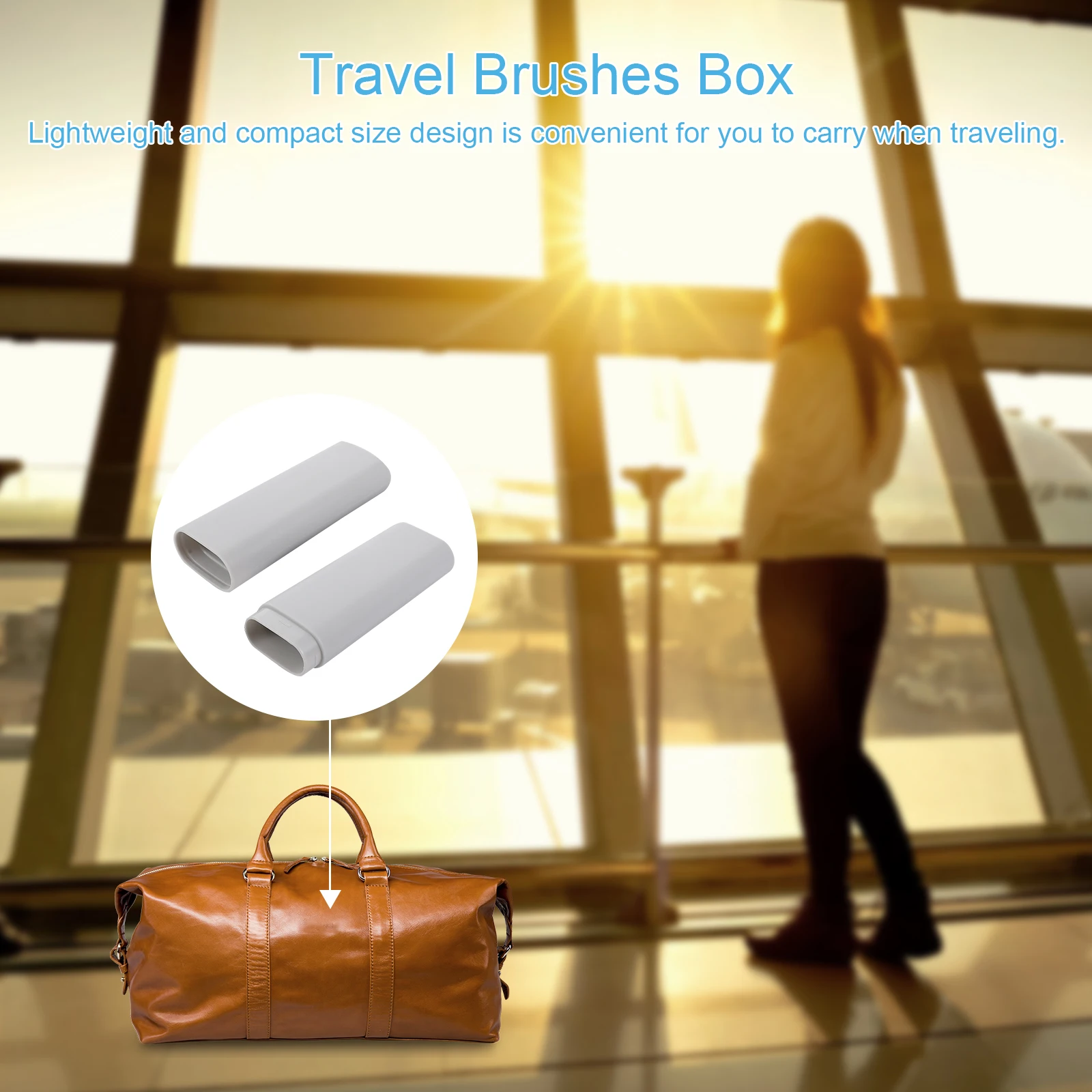 

2pcs Toothbrush Storage Box Portable Holder Travel Electric Plastic Case Dry Clean Durability Oral Care Brush Container