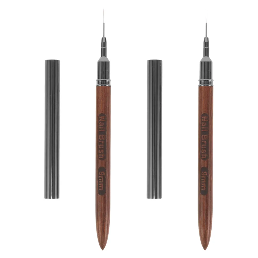 

2 Pcs Line Drawing Tool Fine Tip Nail Pen Wooden Handle Manicure Brushes Painting Supplies Nail Pen Accessory