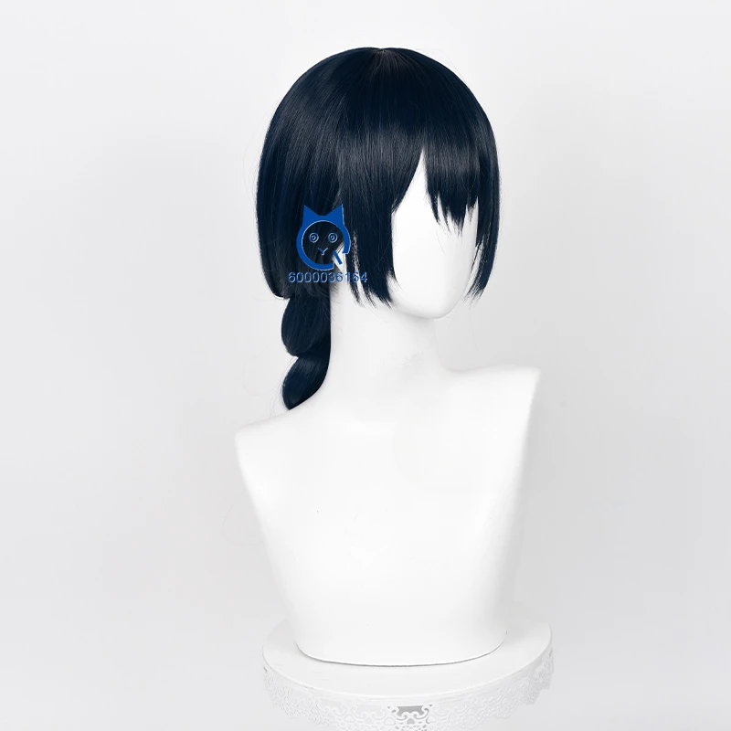 Anime Jujutsu Kasen Amanai Riko Cosplay 60cm Long Blue Black Braided Wig Heat Resistant Synthetic Hair for Party Comic Con Coser