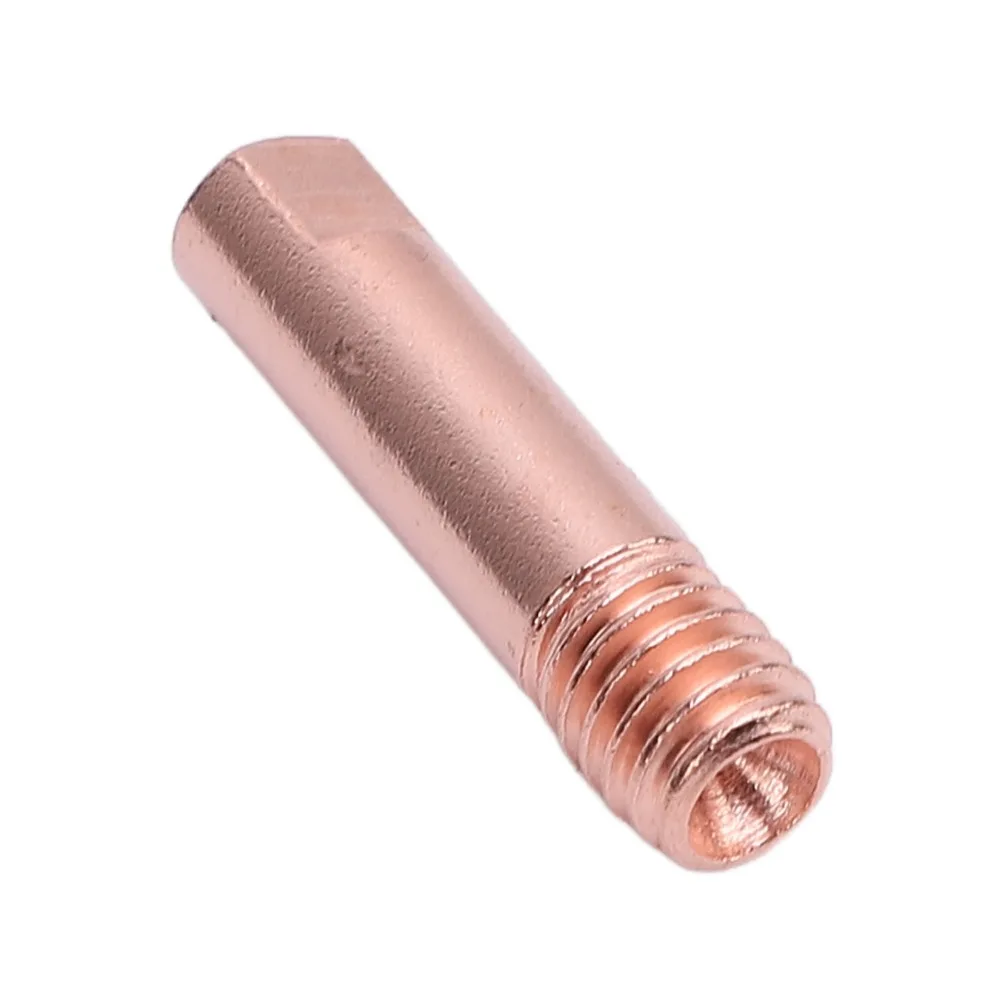 60Pcs 1.2mm MIG Welding Contact Tips Easy to Install Rose Gold Welding Gun Accessories Copper Welding Gun Contact Tips