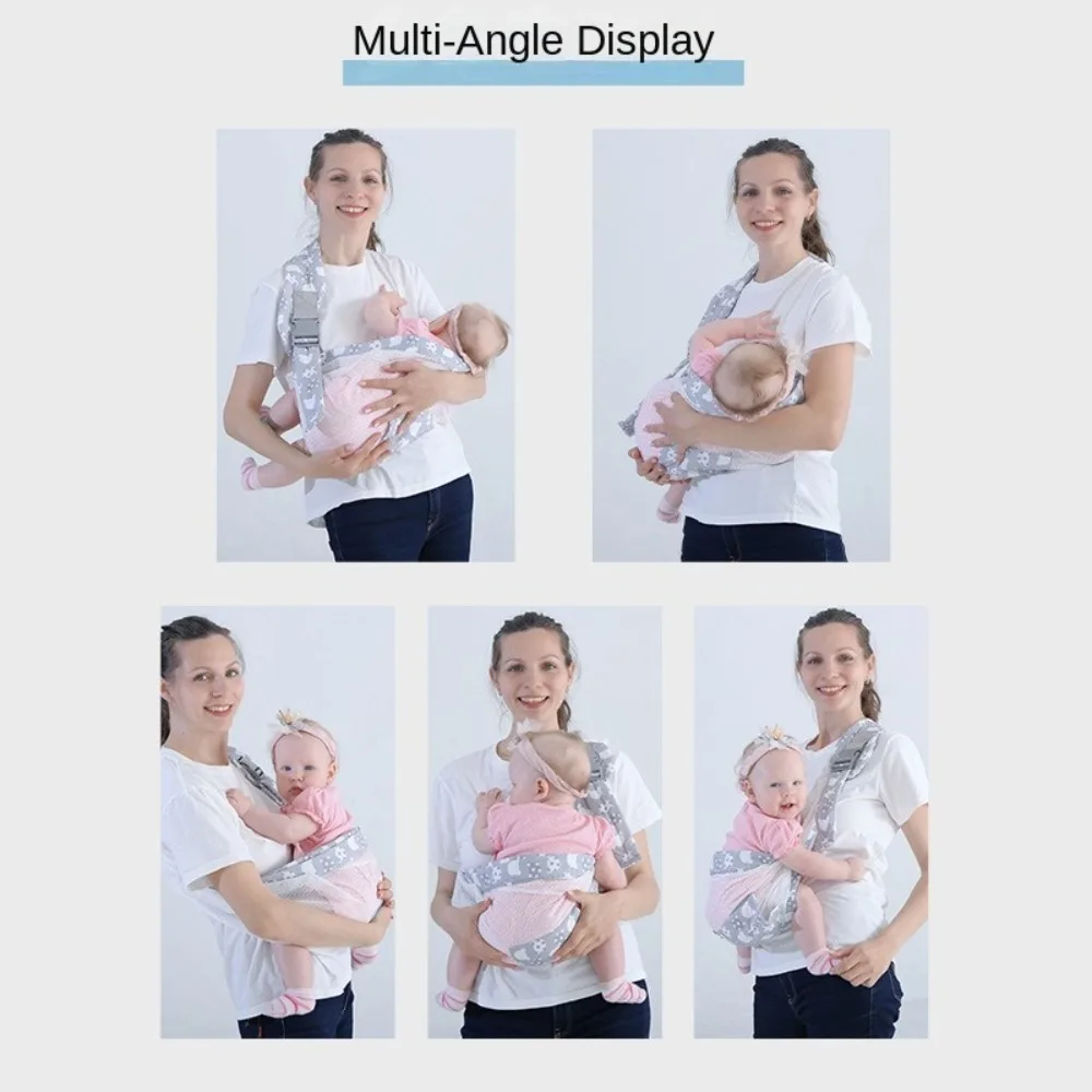 Nosidełko dla niemowląt z kreskówką, worek kangur, bawełniane plecaki dla niemowląt, siateczkowe nosidełko dla noworodka, nosidełko do noszenia przednim, chusta dla niemowląt