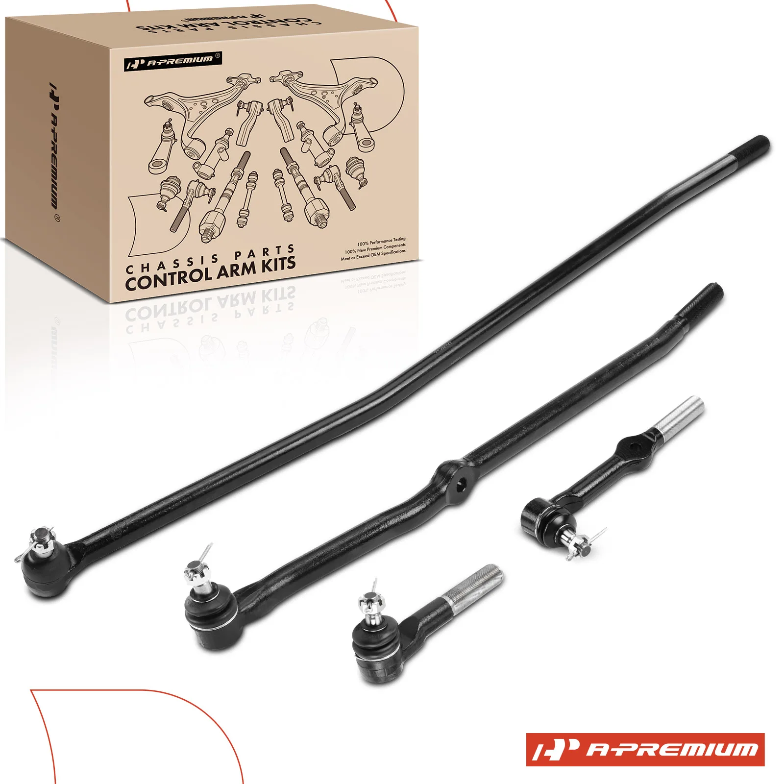 A-Premium 4x Inner & Outer Tie Rod End for Dodge Ram 1500 Ram 2500 1994-1997