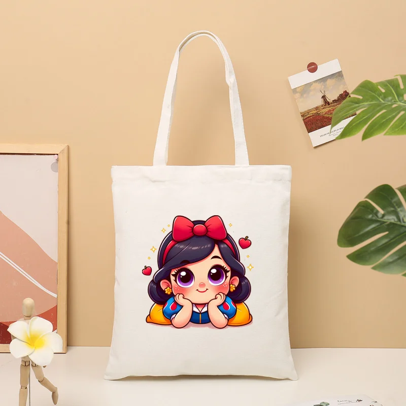 2024 Disney Princess Moana Borse da donna Casual Tinta unita Tela Materiale Borsa da donna di grande capacità Shopping Borsa a tracolla