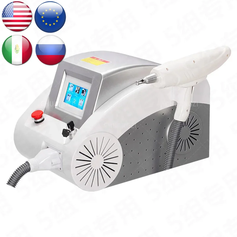 Portable ND YAG Tattoo Removal Machine Eyebrow Pigment Remove Spot Freckle Skin rejuve Device 1064 532 1320nm