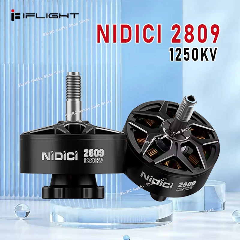 

IFlight NIDICI 2809 1250KV Бесщеточный двигатель с валом 5 мм, совместимый с пропеллером 7-8 дюймов для RC FPV Drone