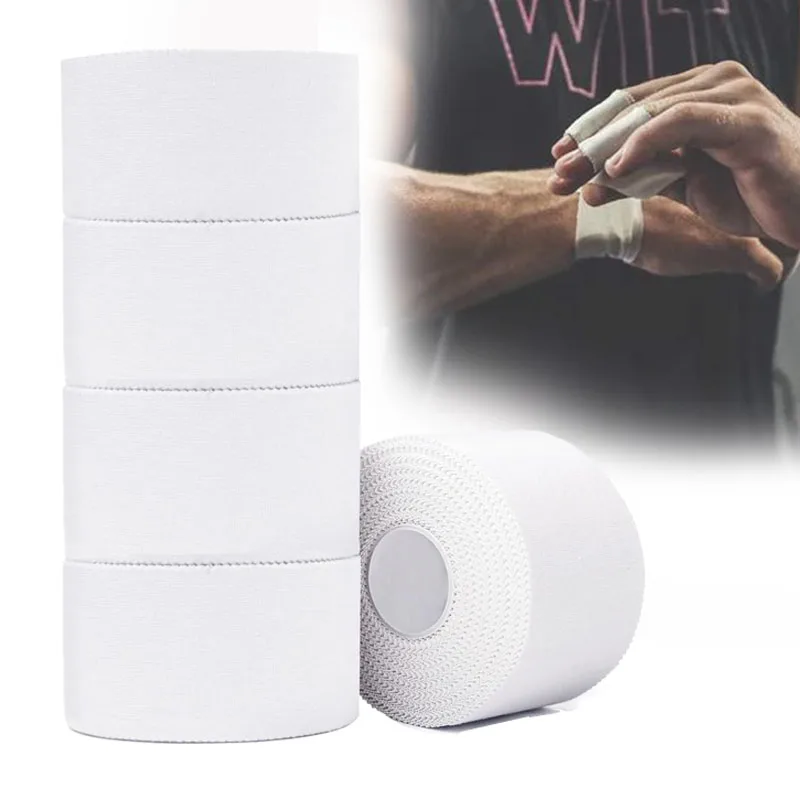 1/6 قطعة شريط رياضي 1.5in شريط لاصق رياضي أبيض لا لزجة لا بقايا المعصم الكاحل الشريط للجمباز الملاكمة لاكروس #1