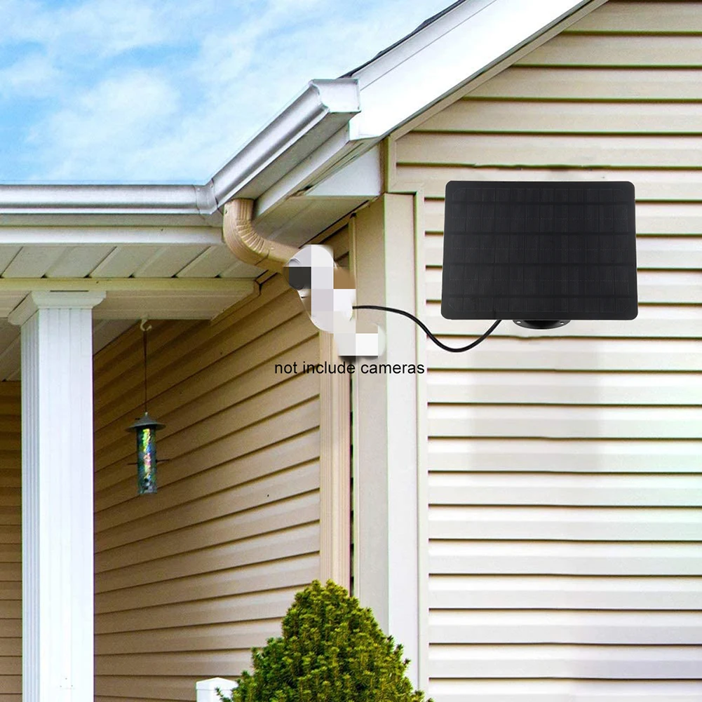 5 فولت 10 واط لوحة طاقة شمسية 360 ° كاميرا خارجية قابلة للتعديل، لوحة شمسية للخلايا الشمسية لكاميرات المراقبة اللاسلكية في الهواء الطلق #2