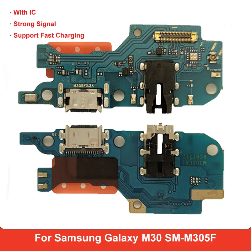 5 PCS USB Charger Port Jack Dock Connector Charging Board Flex Cable For Samsung Galaxy M30 SM-M305F Fast Charging with IC
