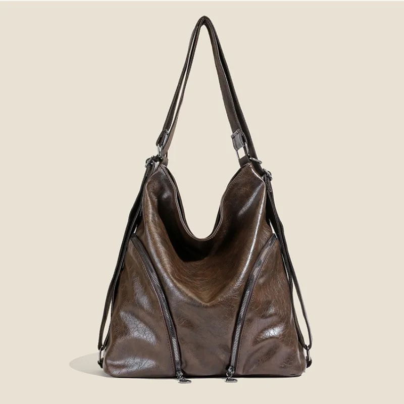 

Women's Large Capacity Multi-purpose Tote Bag Single Shoulder Double Shoulder Option Casual Travel Backpack Cabas with Diagonal