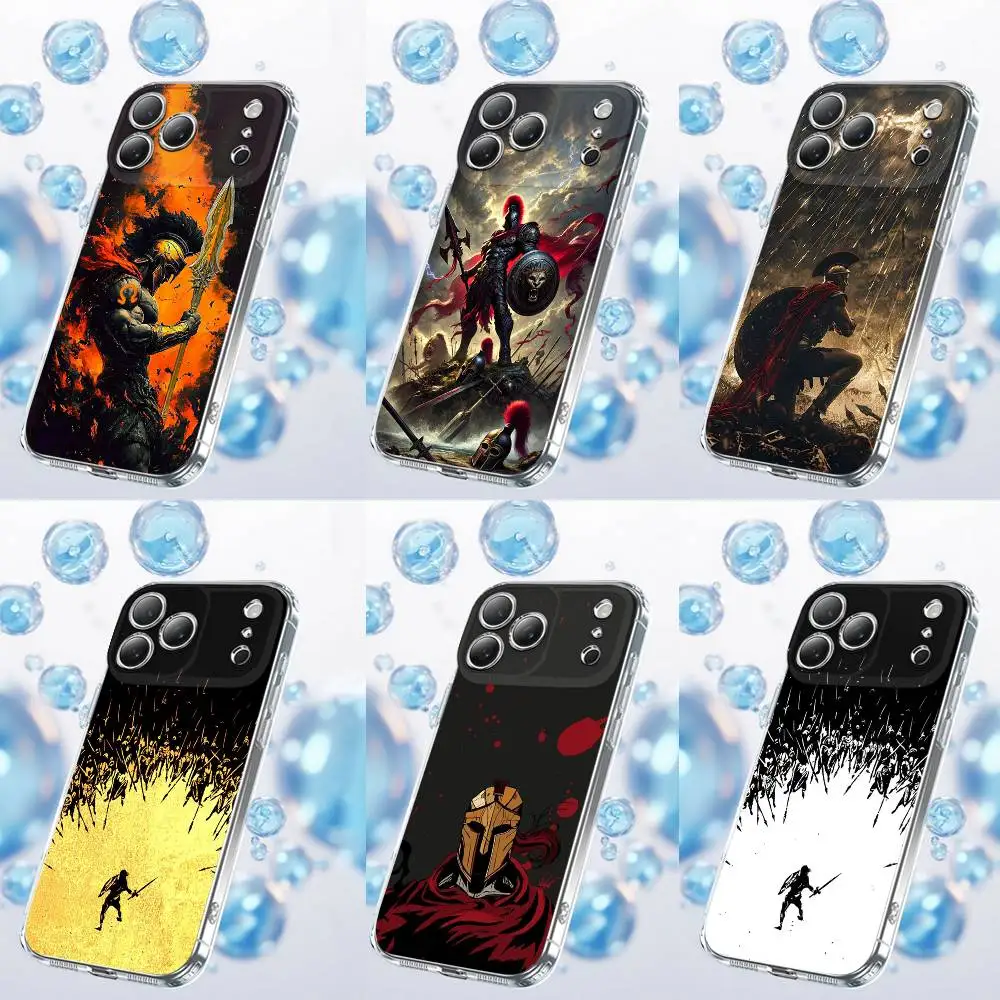 

Cool Sparta Phone Case For iPhone 17,16,15,14,13,12,11 Plus,Pro,Max,Plus,E,SE4,Air,Mini Transparent