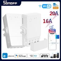 SONOFF TH Origin 16A/20A WiFi Smart Switch LCD Display Temperature And Humidity Monitoring Switch Smart Home Automation Module