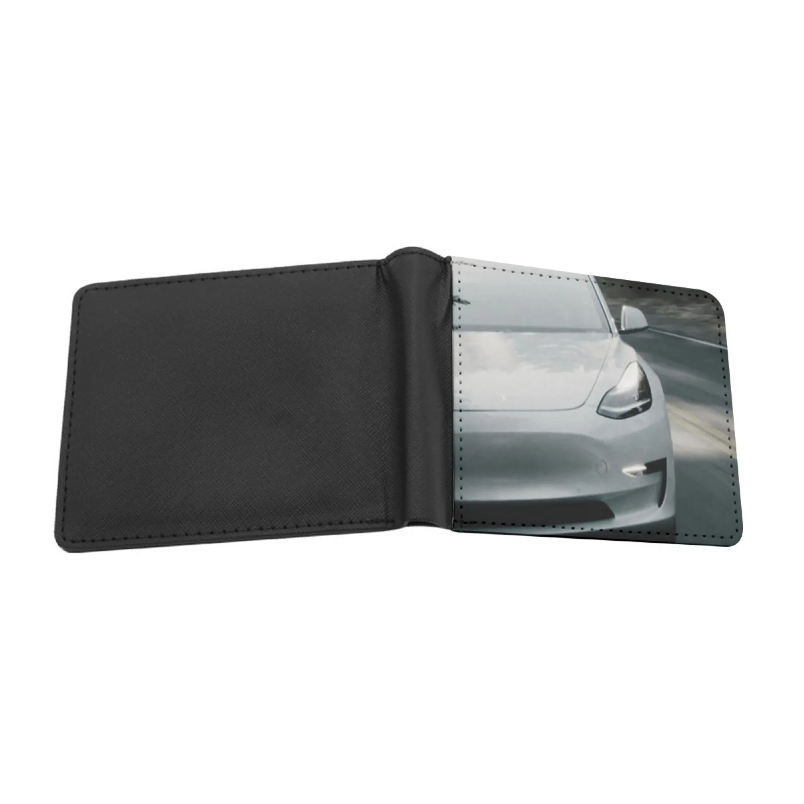 Model Y White Men's Wallet Pu Leather Wallet Multifunction Credit Card Purse Model Y White Motors Model Y Elon Musk Elon Musk