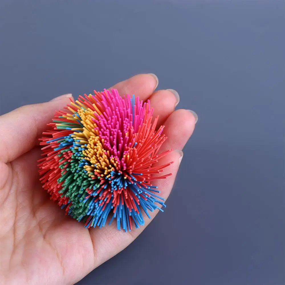 6cm/9cm Colorful Rainbow Ball Baby Stretchy Ball Bouncy Stress Balls Monkey Stringy Balls Rainbow Fidget Sensory Ball