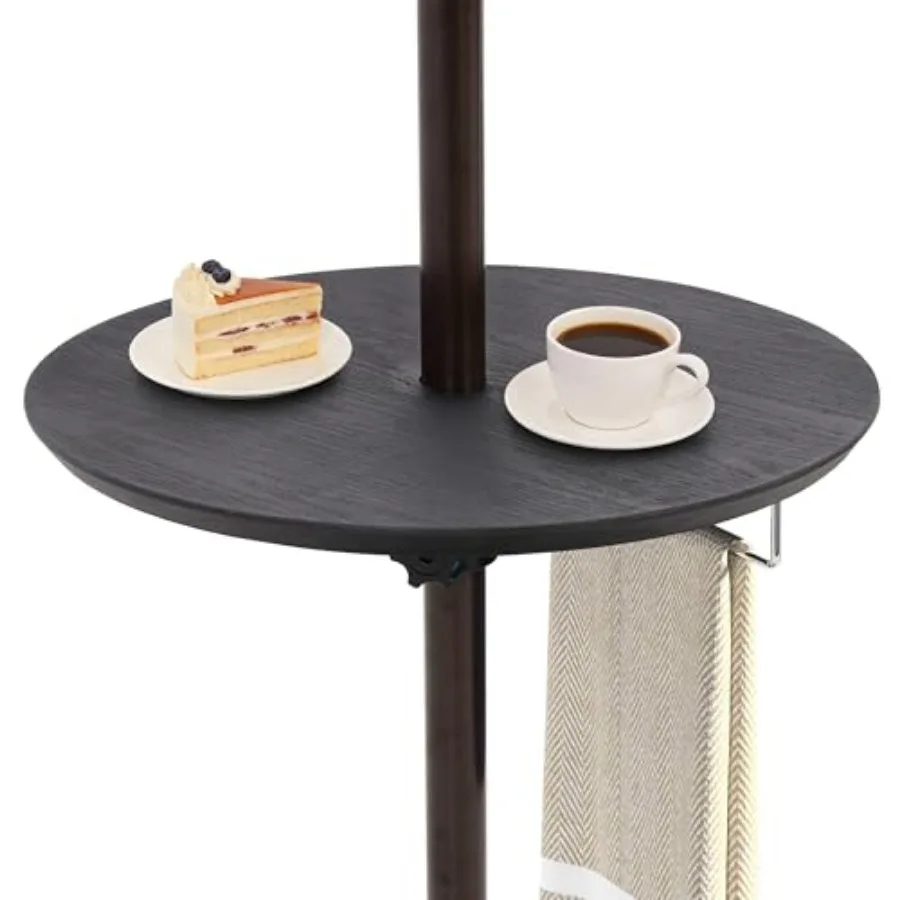 

Регулируемый столик-поднос для зонта 20 дюймов, портативный круглый столик-поднос для зонта, подходит для столбов зонтов для патио высотой 1,5 фута