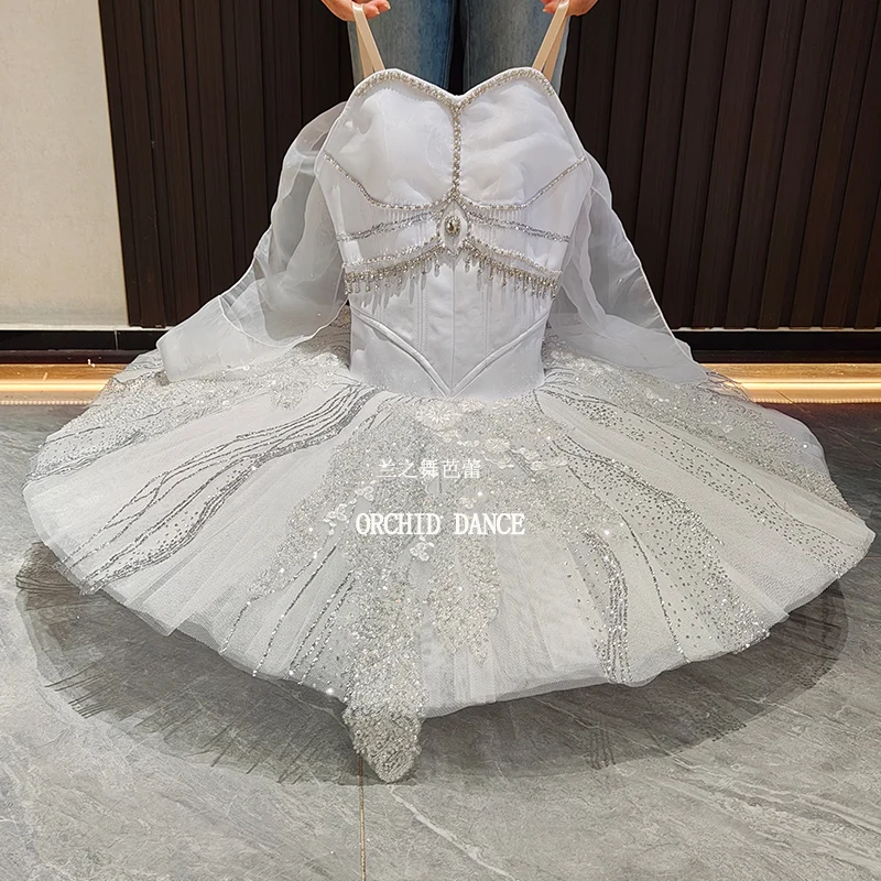 BT250677 taille personnalisée professionnelle couleur personnalisée enfants filles femmes adultes blanc Ballet Tutu Costumes