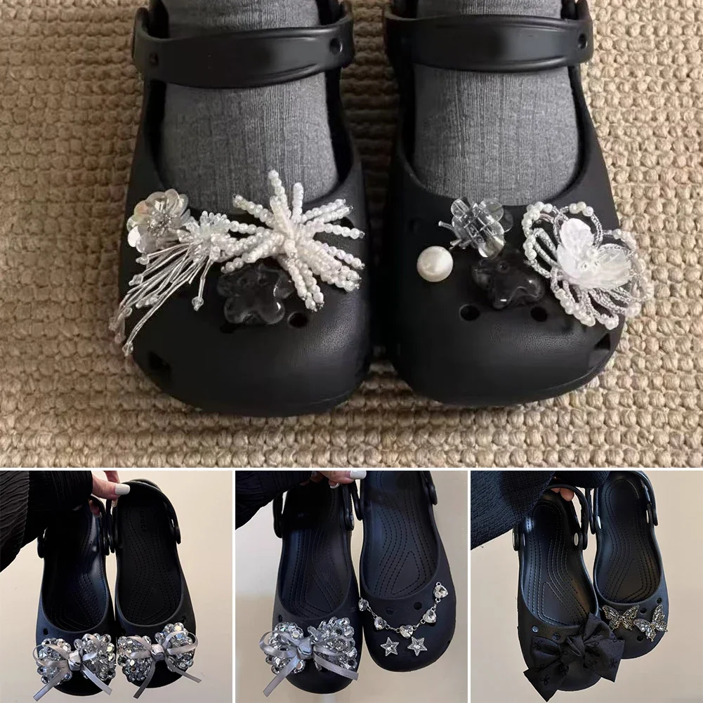 Original DIY Shoe Accessories Elegant Bow Ballet Shoe Decorations Gentle Shoe Charms Set And Charms Pack For Women