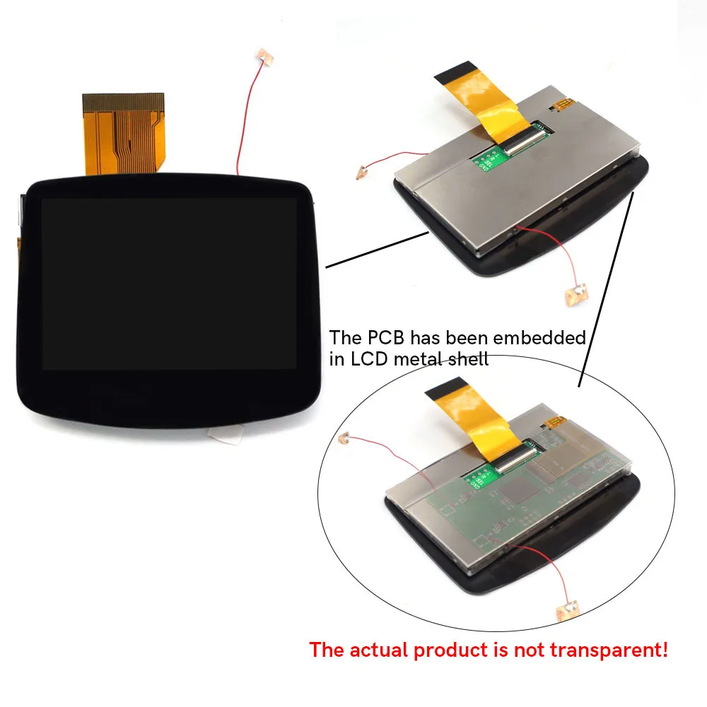 720X480 GBA IPS LCD V5 Screen Laminated Backlight Kits With Type-c Battery Cover and Housing Shell For Gameboy Adavance Console