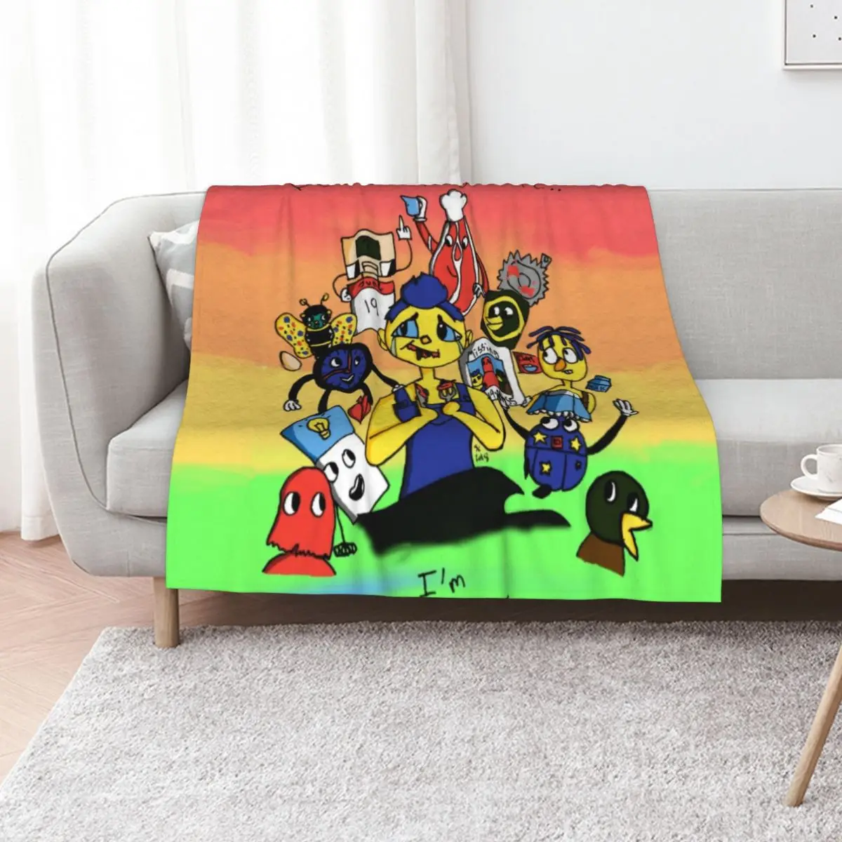 Dont hug me. I'm scared Throw Blanket Furrys For Decorative Sofa Flannel Polar Summer Beddings Plush Blankets