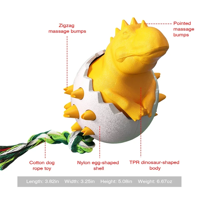 Dinosaur Egg Dog Chew Toy 6